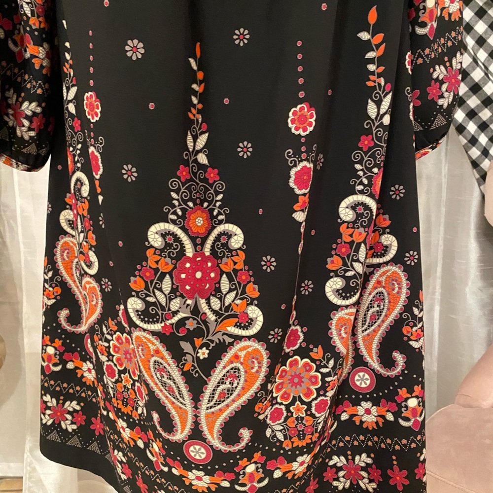 Women’s silky bohemian off shoulder dress - Picture 3 of 3